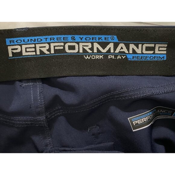 SB Performance Warm Up Jogging Pants Large Moisture Wicking Stretch Navy - Picture 8 of 10